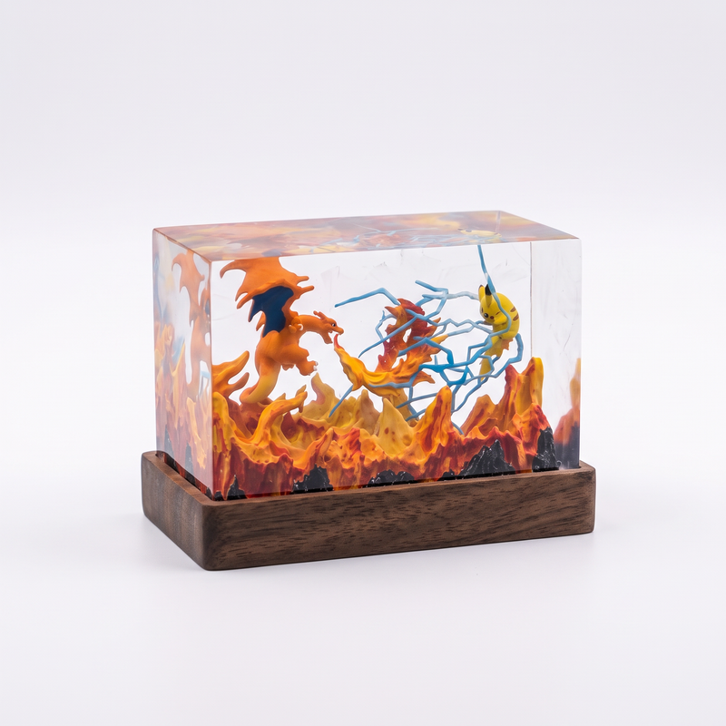 Dracaufeu VS Pikachu Lampe